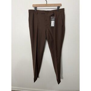 NWT Twisted Tailor Men’s Chestnut Brown Buscot Suit Pants Trousers 32” Size 36R